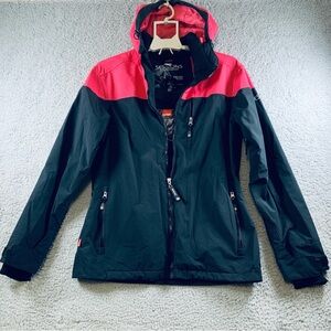 Sessions Ridge Series Snowboard Ski Jacket Recco System Womens Black Pink Size M